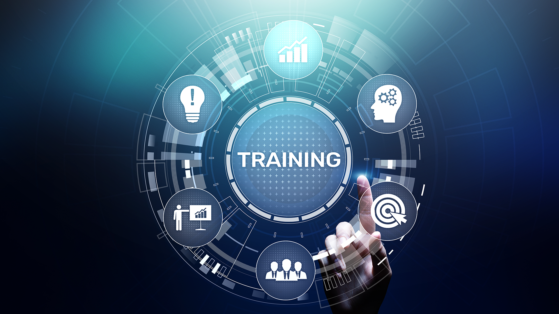 Training icons in a circle