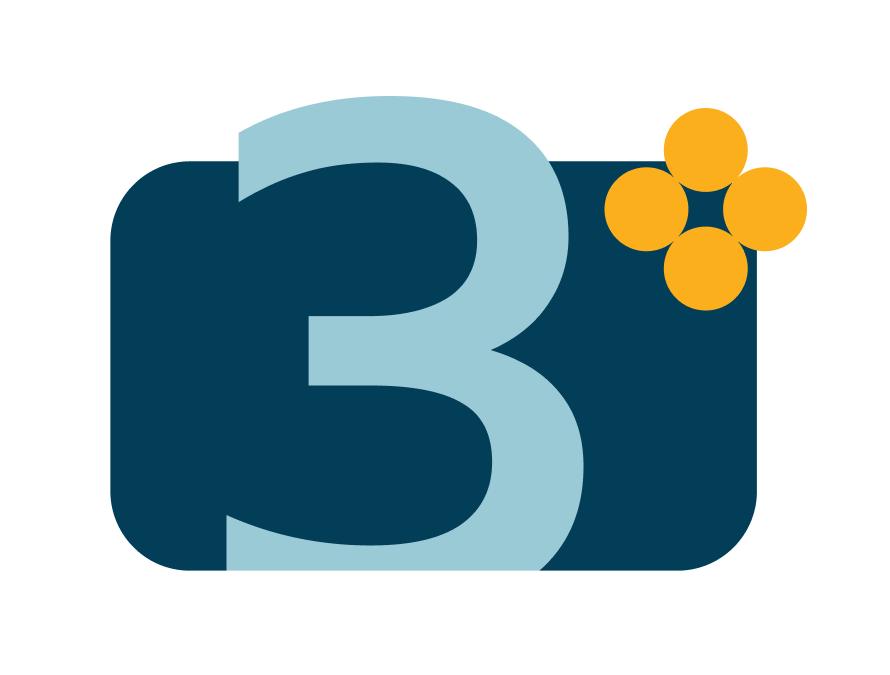 graphic with large 3 and sparks