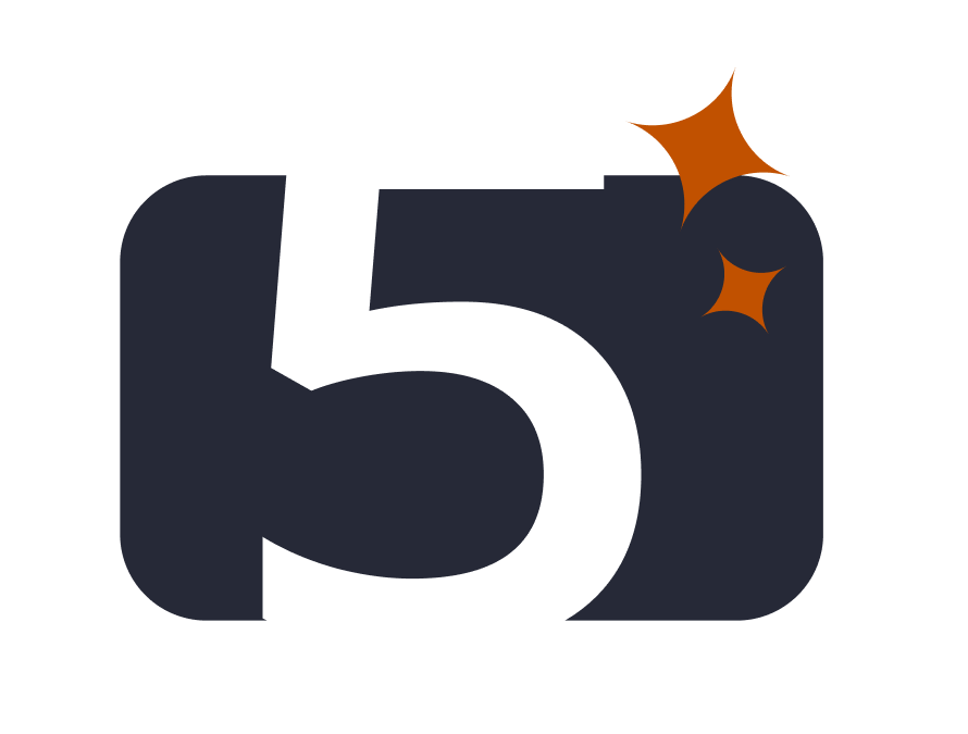 graphic with large 5 and sparks